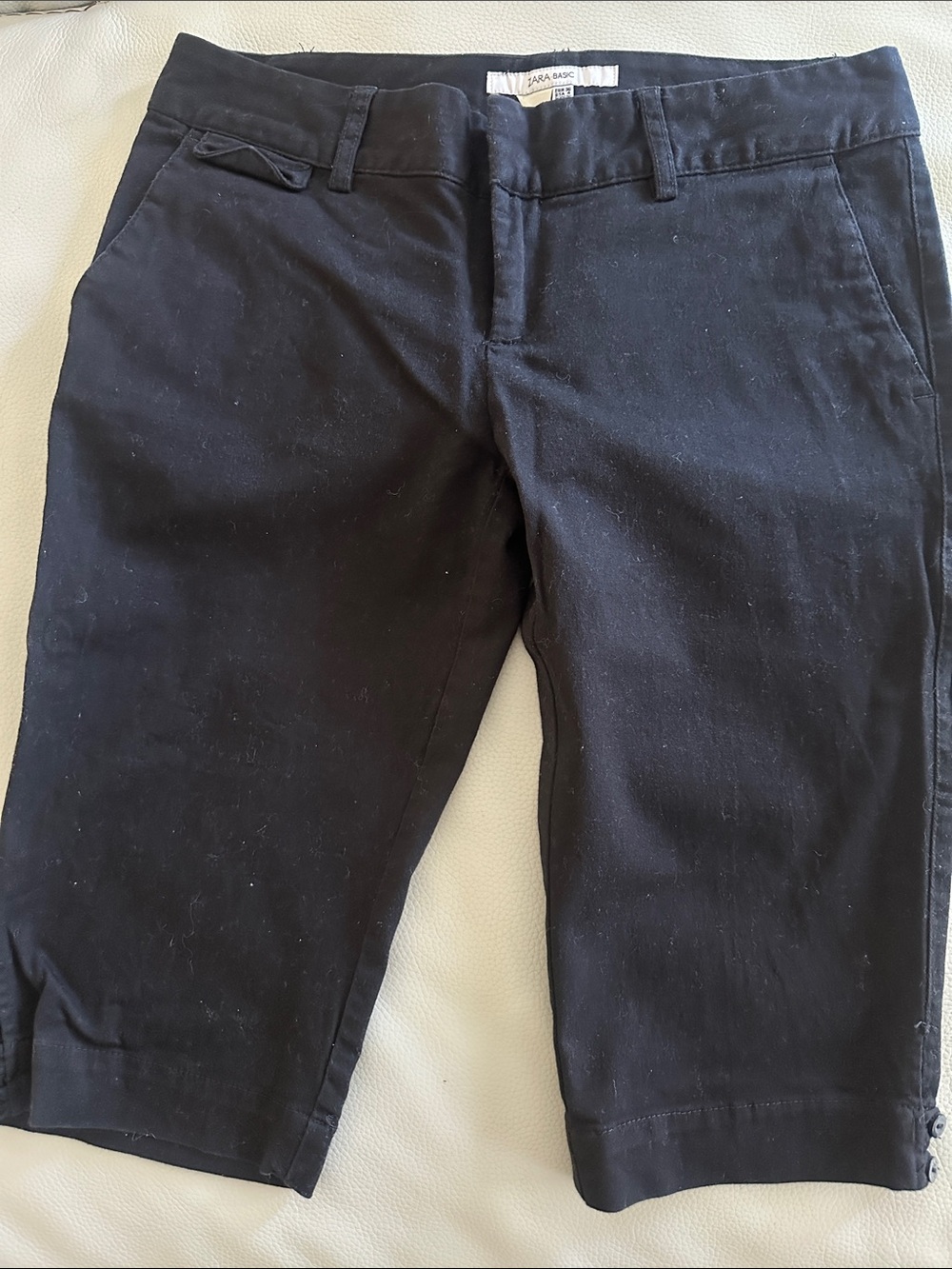 Zara Black Bermuda Chino Shorts size 4